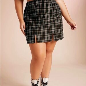 Shein Plus Size Plaid Mini Skirt